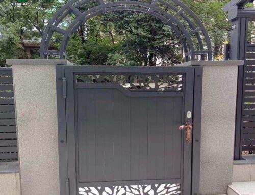 Arched Aluminum Courtyard Gate