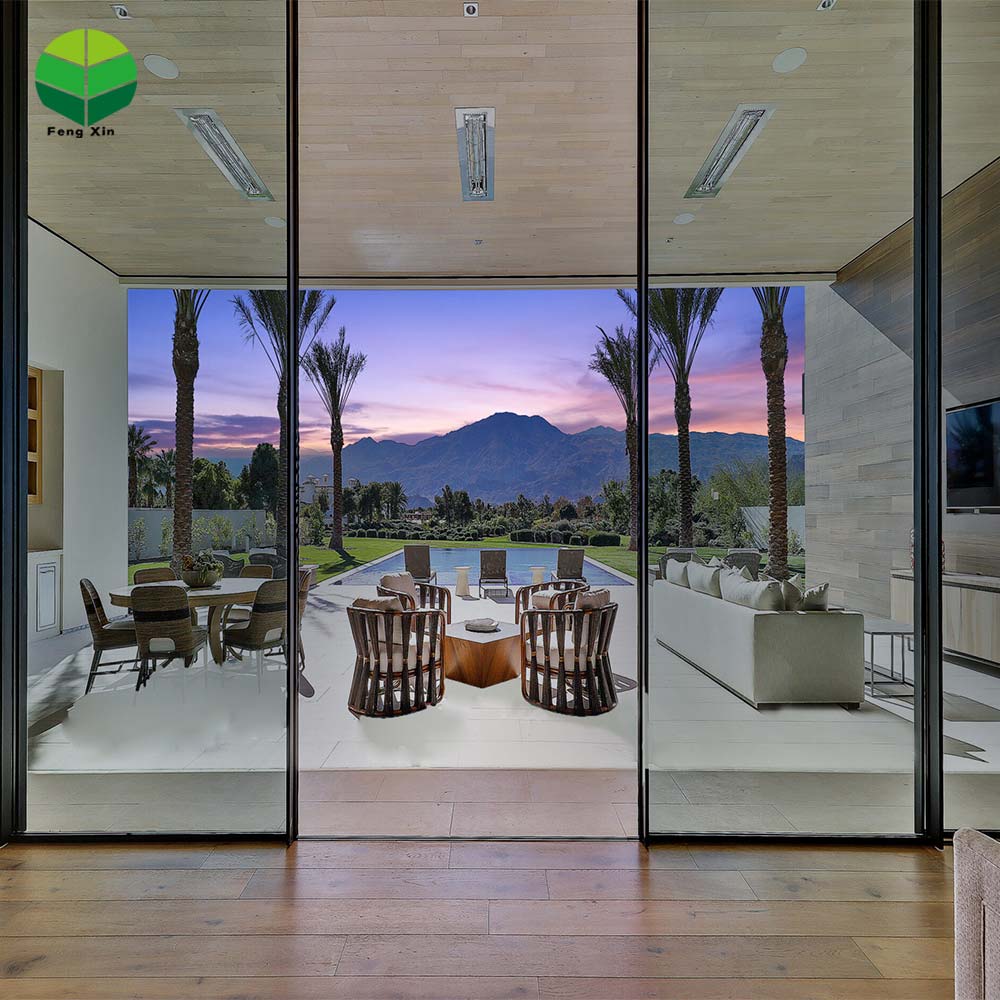 Multi-track sliding glass door