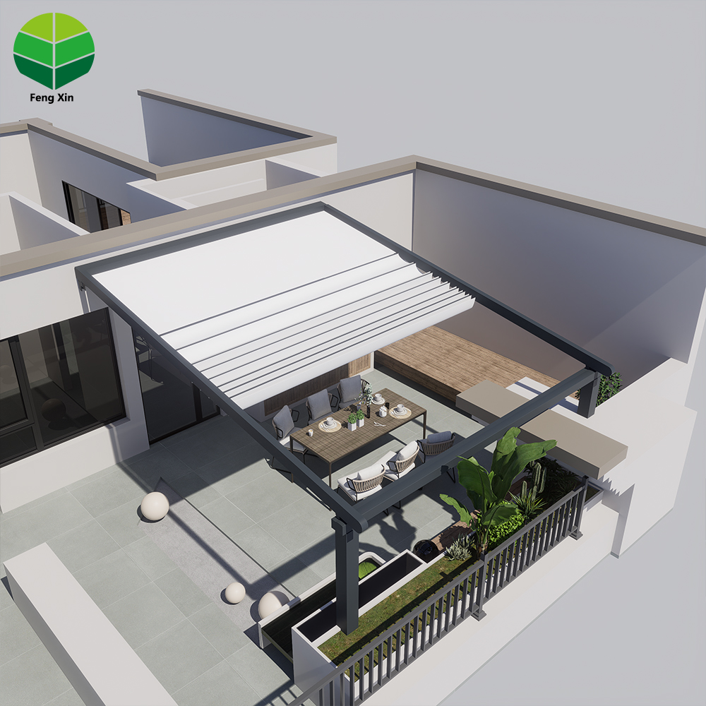 4 PVC Retractable Roof Pergola