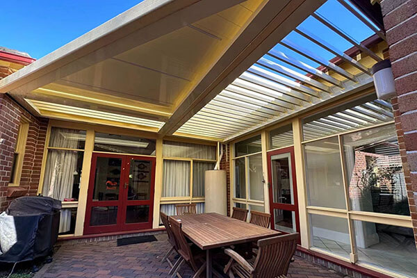 Special Shaped Motorized Louvered Roof