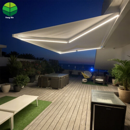 Automatic Retractable Patio Awning - Full Cassette Foldable Sun Shade for Outdoor Garden