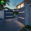 Modern Automatic Electric Sliding Driveway Gate - Metal Remote Control Entrance for Home