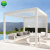 High Quality Gazebo Economy Pergola Motorized Louvered Roof Waterproof with Zip Screens