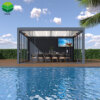 FengXin Modern Waterproof Outdoor Pergola Aluminium Motorized Adjustable Louvered Roof