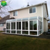 2 Modern Glass Houses Design Arched Roof Aluminum Sun Room Villa Sunrooms Glass Houses with Sun Shade