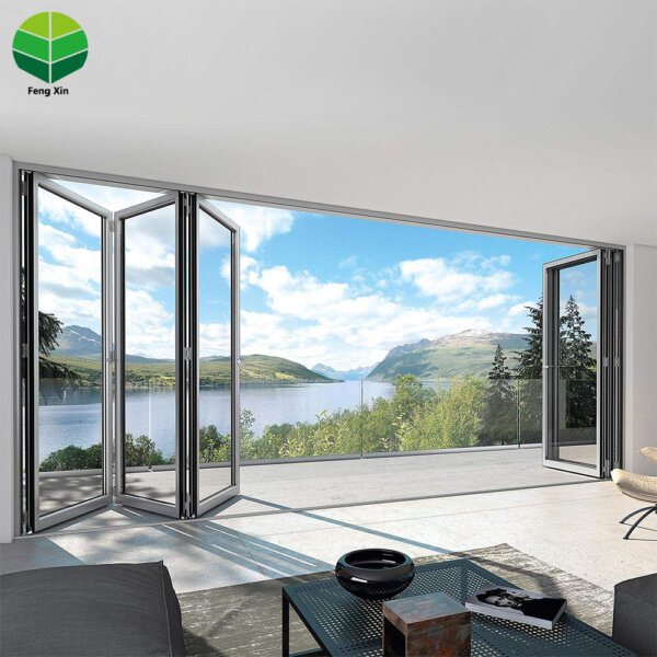 Hurricane-Proof Aluminum Bi-Fold Doors - Soundproof Low-E Glass Folding Patio System