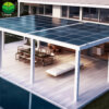 Factory Custom Aluminum Frame Solar Panel Pergola with Glass Sunroom & Patio Cover