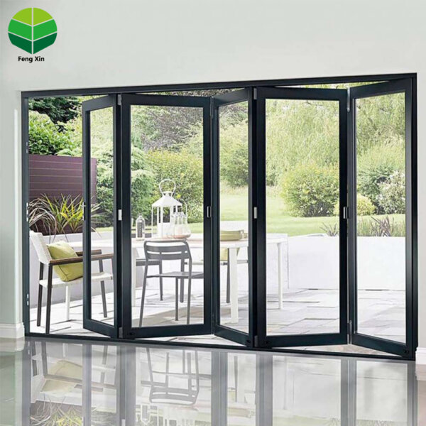 Hurricane-Proof Aluminum Bi-Fold Doors - Soundproof Low-E Glass Folding Patio System