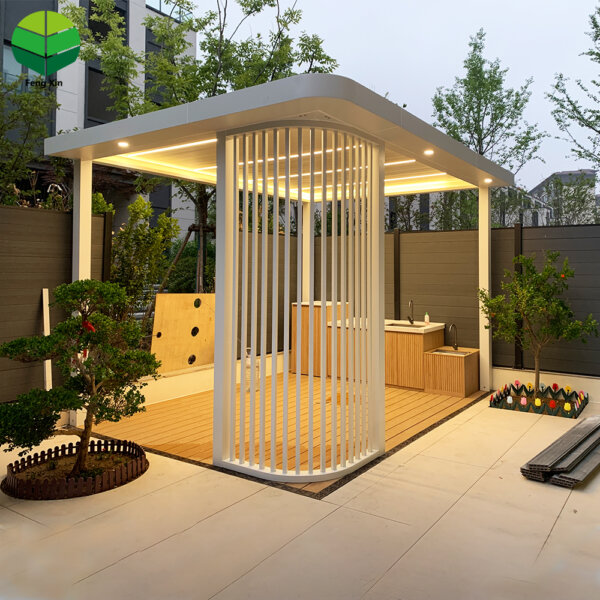 High Quality Gazebo Economy Pergola Motorized Louvered Roof Waterproof with Zip Screens