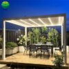 3x3 3x4 3x6 4x6 Meters White Gray Adjustable Standard Pergola Rain Cover Louvered Roof System