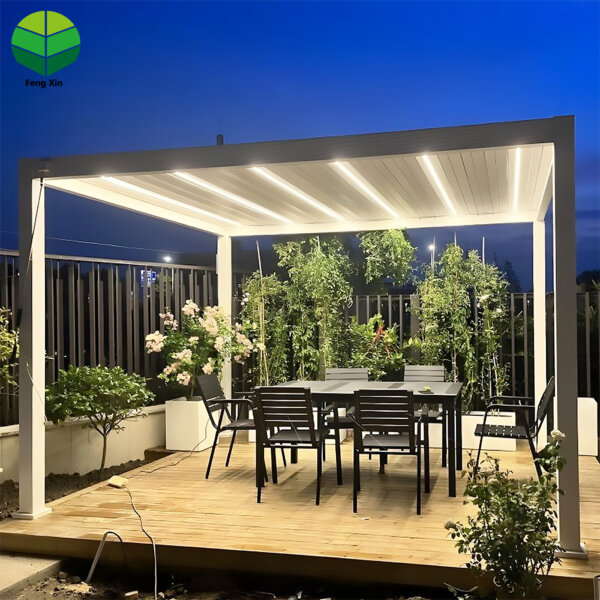 3x3 3x4 3x6 4x6 Meters White Gray Adjustable Standard Pergola Rain Cover Louvered Roof System