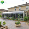 4 Modern Glass Houses Design Arched Roof Aluminum Sun Room Villa Sunrooms Glass Houses with Sun Shade