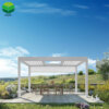 Freestanding Retractable Pergola Bioclimatic Aluminum Waterproof Louver Roof Electric