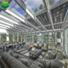 Factory Custom Aluminum Frame Solar Panel Pergola with Glass Sunroom & Patio Cover