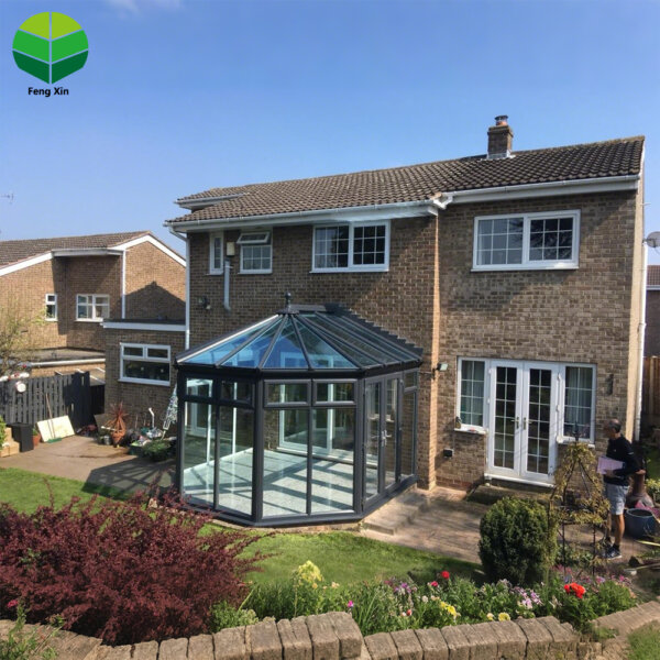 Diamond Roof Aluminium Winter Garden Gable Roof Windows Sunroom Laminated Glass