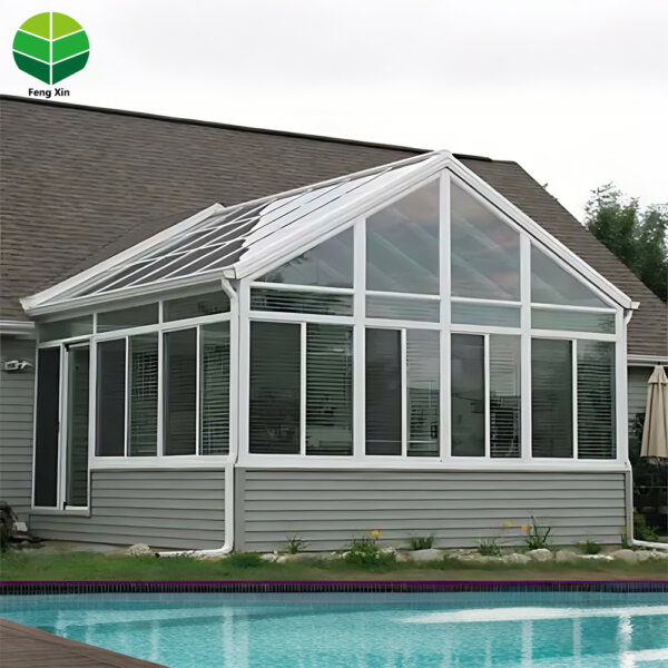Customized High Quality Laminated Tempered Glass Free Standing Housed Gable Sunroom