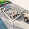 靠墙5 Fully Automatic Retractable Aluminum Pergola with Waterproof Louvered Roof