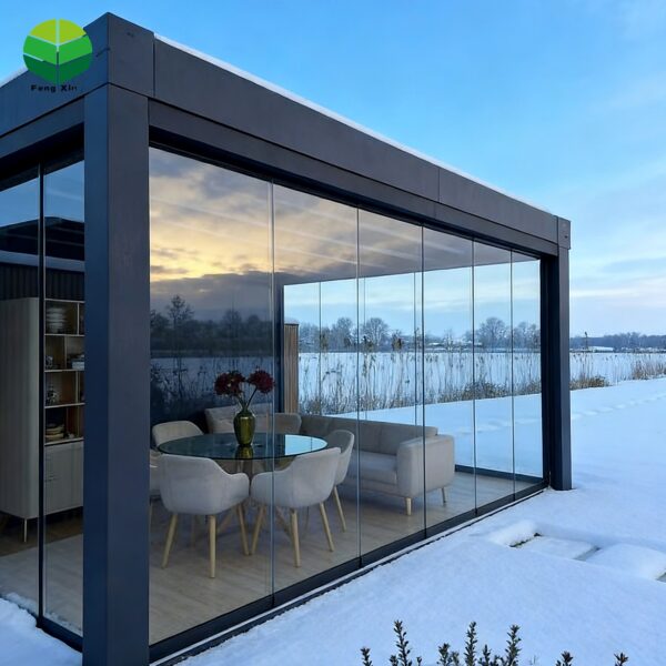 微信图片_20260115141600_559_38 Luxury Garden Gazebo Motorized Bioclimatic Snowproof Aluminum Patio Roof Outdoor Louvered Aluminium Pergola