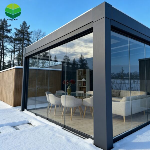 微信图片_20260115141604_561_38 Luxury Garden Gazebo Motorized Bioclimatic Snowproof Aluminum Patio Roof Outdoor Louvered Aluminium Pergola