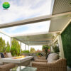 国际站-伸缩百叶2-主图15 Custom Garden Bioclimatic Pergola Waterproof Motorized Retractable Outdoor Gazebo Louvered Aluminum Blinds Rot Powder Coated