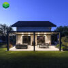 Bioclimatic Pergola Aluminium Waterproof Custom Gazebo Snow-proof Remote Control Sun Shade Pergola Outdoor Patio Cover