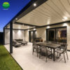 Customizable Modern Aluminum Louver Pergola LED with Rainproof Remote Control Powder Coated Frame for Outdoor Parties & Events