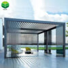 FX-2 Luxury Morden Pergola Aluminum Sunroom Bioclimatica Pavilion Automatic Louvers Roof Outdoor Garden Gazebo