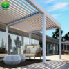 Bioclimatic Aluminium Gazebo Contemporary Pergola Motorized with LED Light
