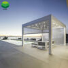 Bioclimatic Aluminium Gazebo Contemporary Pergola Motorized with LED Light